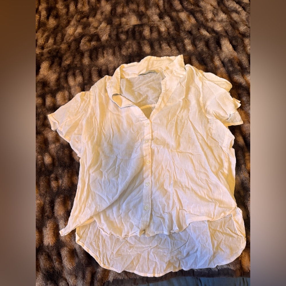 Abercrombie White Collared Shirt